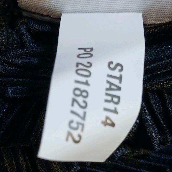 NWT STELLA & DOT Silver Metallic Skirt Womens Large Stretch Pull-On Fully Lined - Picture 5 of 8